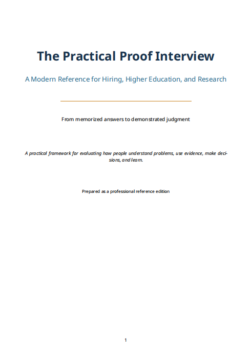 The Practical Proof Interview | Evidence-Based Interview Guide
