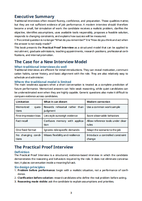 The Practical Proof Interview | Evidence-Based Interview Guide